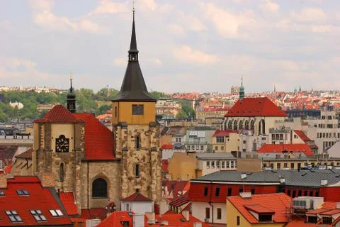 Prague rooftops Stock Photos