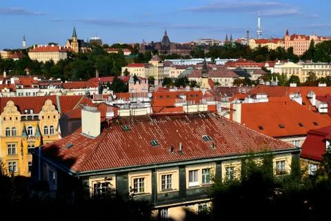 Prague rooftops Stock Photos