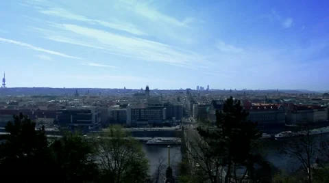 Prague Skyline Stock Footage 10919639