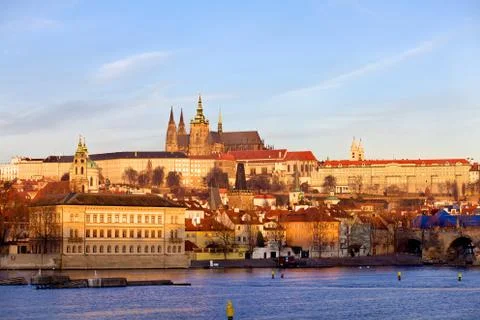 Prague St. Vitus Cathedral and Mala Strana, Czech Republic 写真素材