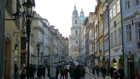 Prague Street 4K 스톡 동영상 74785052