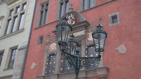 Prague Street lamp Stock Footage 69235799