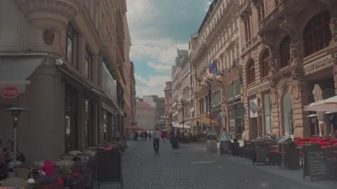 Prague Streets Cinematic Color Graded 4k Stock Footage