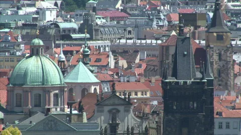 Prague summer scenery Stock Footage 491693