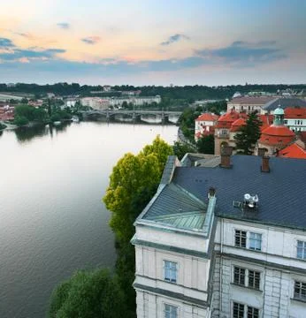 Prague the sunset Foto stock