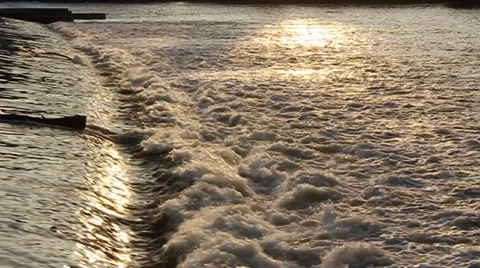 Prague - Sunset at River Stock Footage 36038056