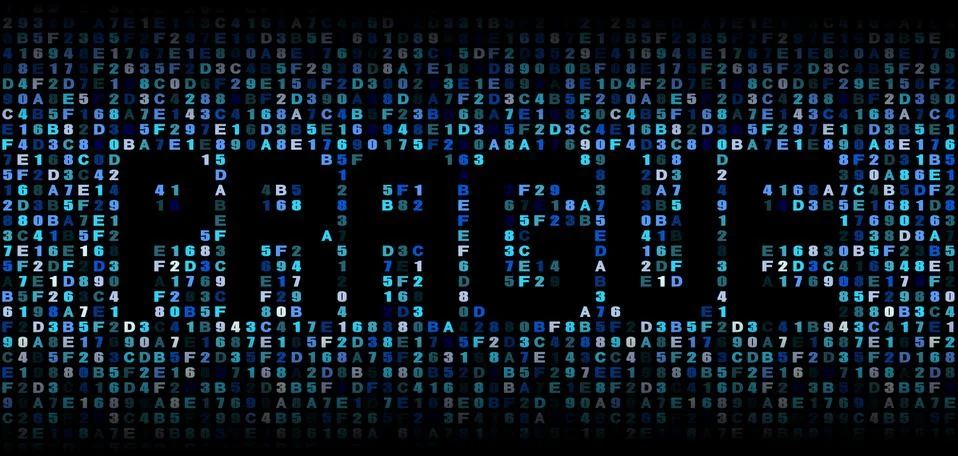 Prague text on hex code illustration Stock Illustration