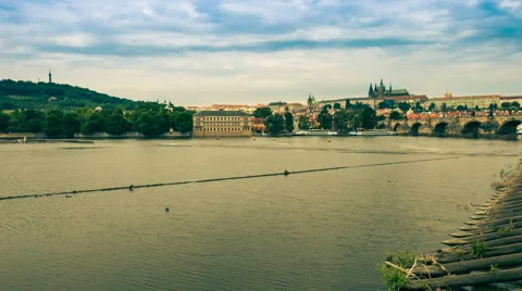 Prague time lapse Stock Footage 52190125