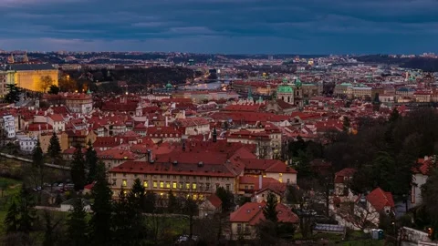 Prague time lapse view Stock Footage 154273803