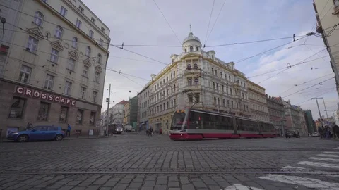 Prague Tram Stock Footage 119599680