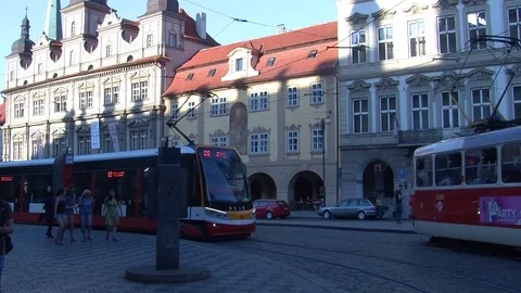 Prague Transit 01 Stock Footage 90058154