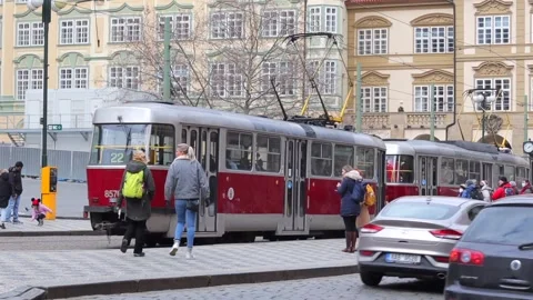 Prague Trim in Old Town Video stock 213354789