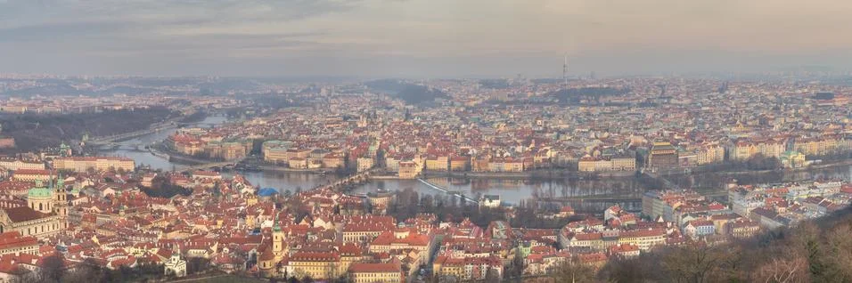 Prague at Twilight Stock Photos
