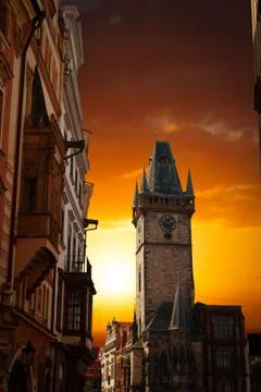 Prague under sunlight. Stock Photos