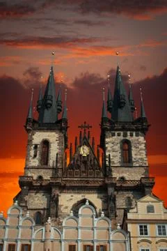 Prague under sunlight. Stock Photos