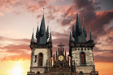 Prague under sunlight. Stock Photos