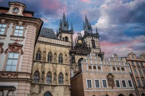 Prague under sunlight. Stock Photos