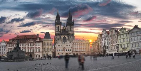 Prague under sunlight. Stock Photos