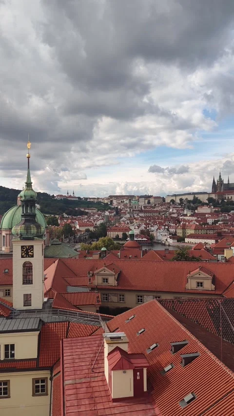Prague Vertical View Stock Footage 220507890