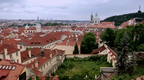 Prague view from the Castle 1 Video stock 53542096