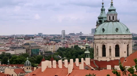 Prague view from the Castle 2 Video stock 53542302