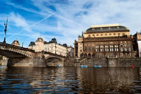 Prague from Vltava Stock-Fotos
