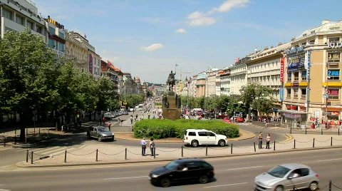Prague Wenceslas Square 22 Video stock 773201