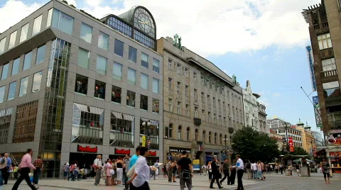 Prague Wenceslas Square 47 Stock Footage 773503
