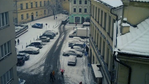 Prague in the Winter #1 Video stock 103347935