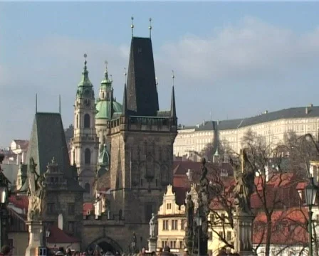 Prague winter panorama Stock Footage 315932