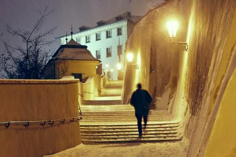 Prague winter Stock-Fotos