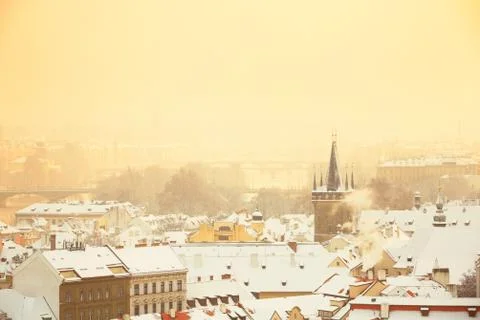 Prague winter 스톡 사진