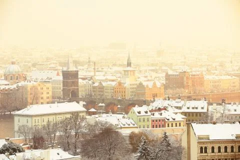 Prague winter 写真素材