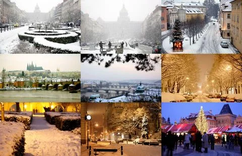 Prague in winter Stock Photos
