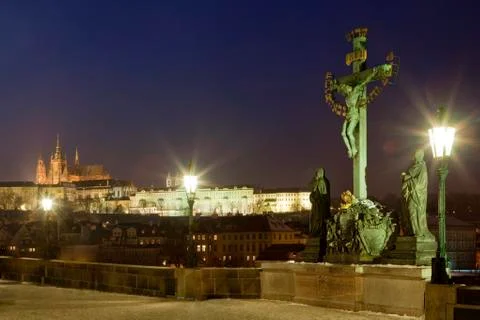 Prague in winter Stock Photos
