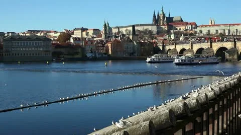 Prague,Charles Bridge Stock Footage 24647305