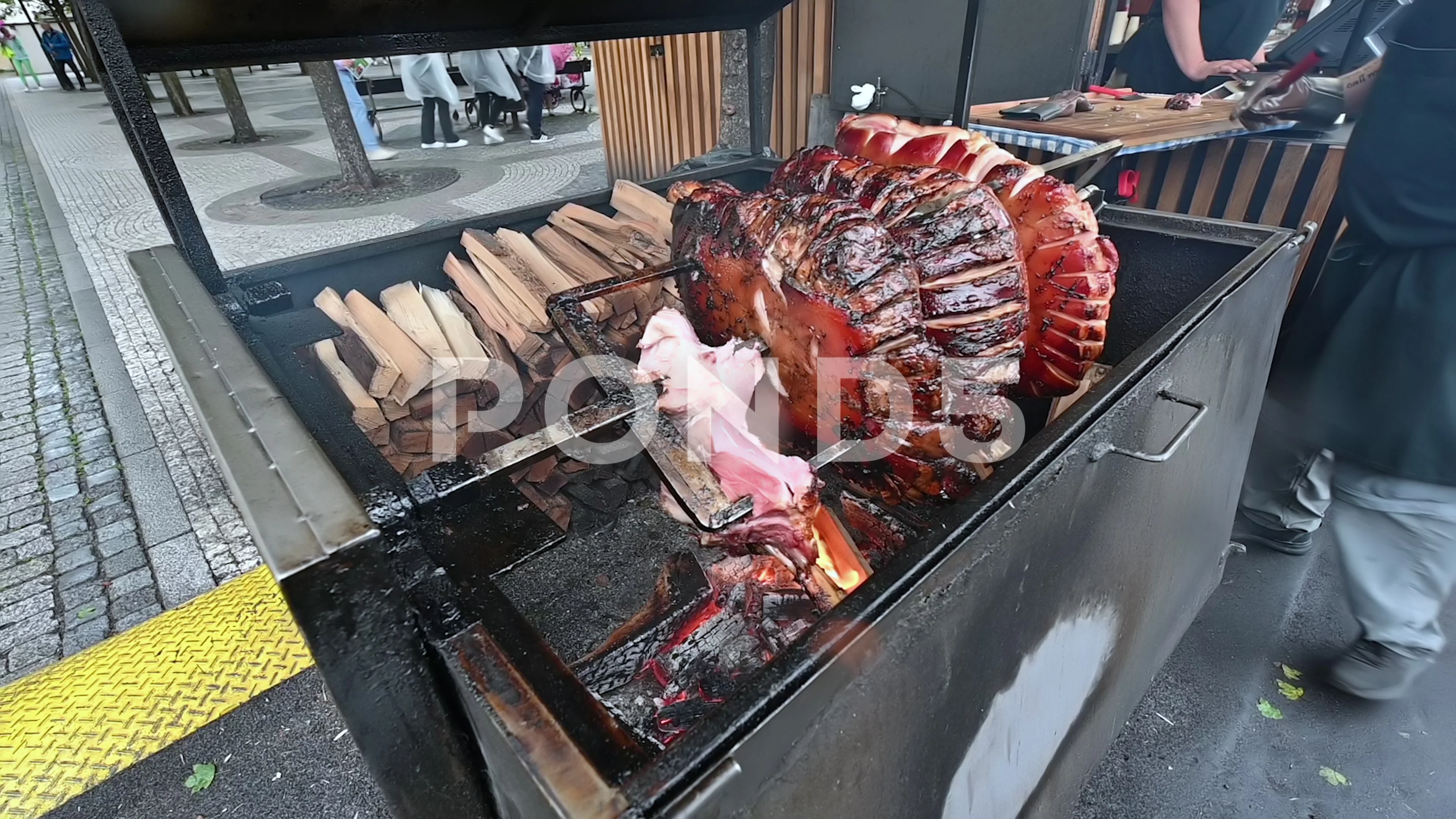 Prague,Czech Republic,August 4,2023. A street food stall offering a local