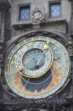 Prague's Astronomical Clock Stock Photos