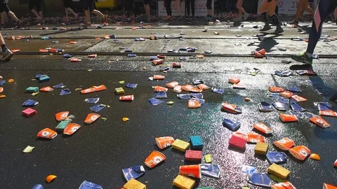 Pragues Half Marathon Race Video stock 75844661