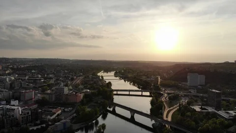 Prague's modern cityscape. 스톡 동영상 119779111