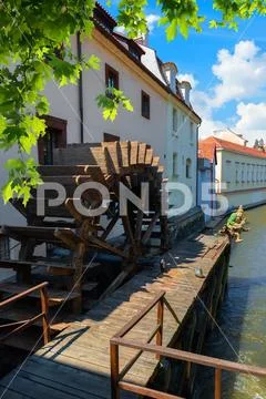 Praha wooden water Stock Photos