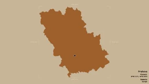 Prahova - Romania. Bounding box. Pattern Stock Illustration