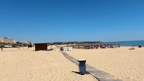 Praia da Rocha. Holiday beach at Portimão, Portugal Stock Footage 313685865