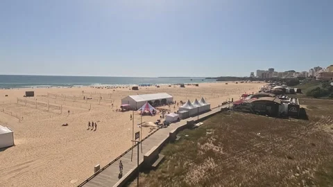Praia da Rocha. Holiday beach at Portimão, Portugal Stock Footage 313686109