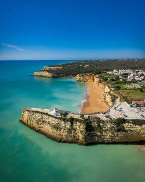 Praia de Nossa Senhora da Rocha - Portugal,Algarve Stock Photos