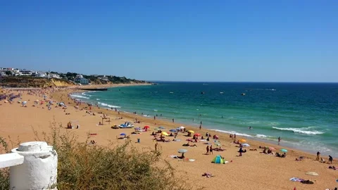 Praia do Peneco Beach, Albufeira -  Algarve, Portugal Stock Footage 149969077