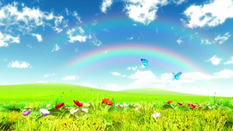 Prairie and Rainbow 3 스톡 동영상 332548504