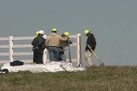 Prairie Fence Construction Stock Footage 436646