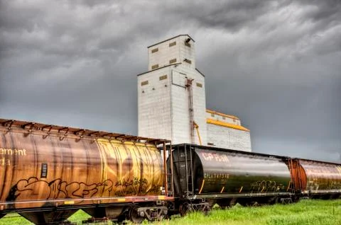 Prairie Grain Elevator Stock Photos