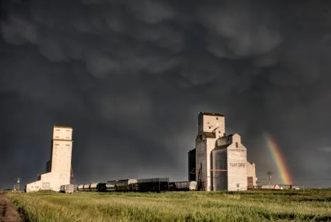 Prairie Grain Elevator Stock Photos